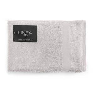 2pc Linea Home 500GSM Cotton 40x60cm Hand Towel Pack - Stone Grey