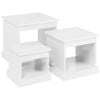 vidaXL Coffee Tables Side Sofa End Table 3 pcs High Gloss White