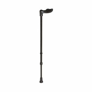 Rebotec Walking Stick Ergonomic Handle & Adjustable Height Medical Grade - Silver - Right