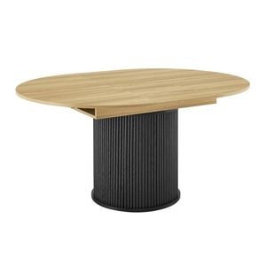Kayla Extendable Dining Table 120-160cm Oak and Black