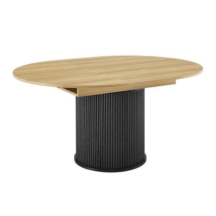 Kayla Extendable Dining Table 120-160cm Oak and Black