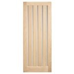 Corinthian 2040 x 820 x 40mm Entrance Door White Oak Opaque Glass AWO5VG