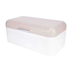 Stainless Steel Bread Bin & Taupe White Scullery
