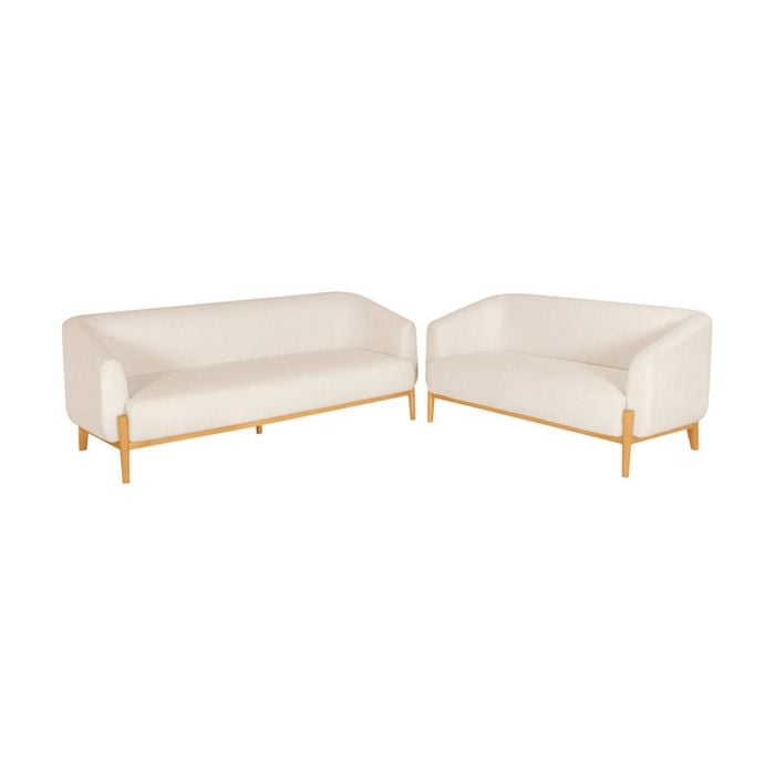 Fraser Indoor 3+2 Seater Plush Fabric Sofa Lounge Setting