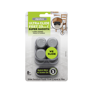 Slipstick 25mm Ultra Glide Super Smooth Feet - 8 Pack