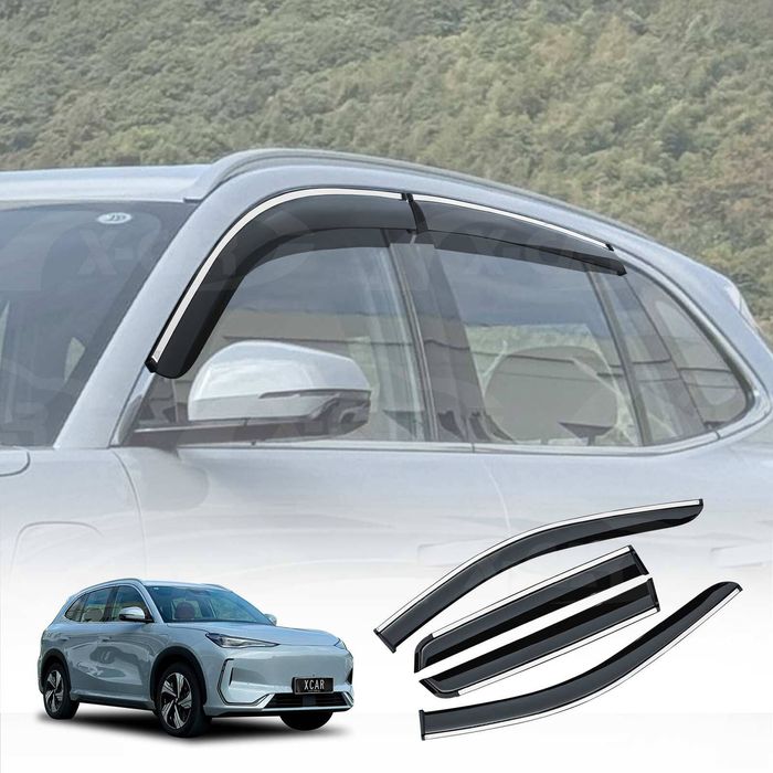 Weathershields For Geely Ex5 2025-onwards Car Weather Shields Wind Deflectors Window Sun Visor 4 Pcs