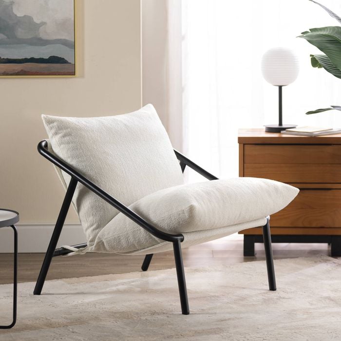Ada sling accent chair Boucle - Bunnings Australia