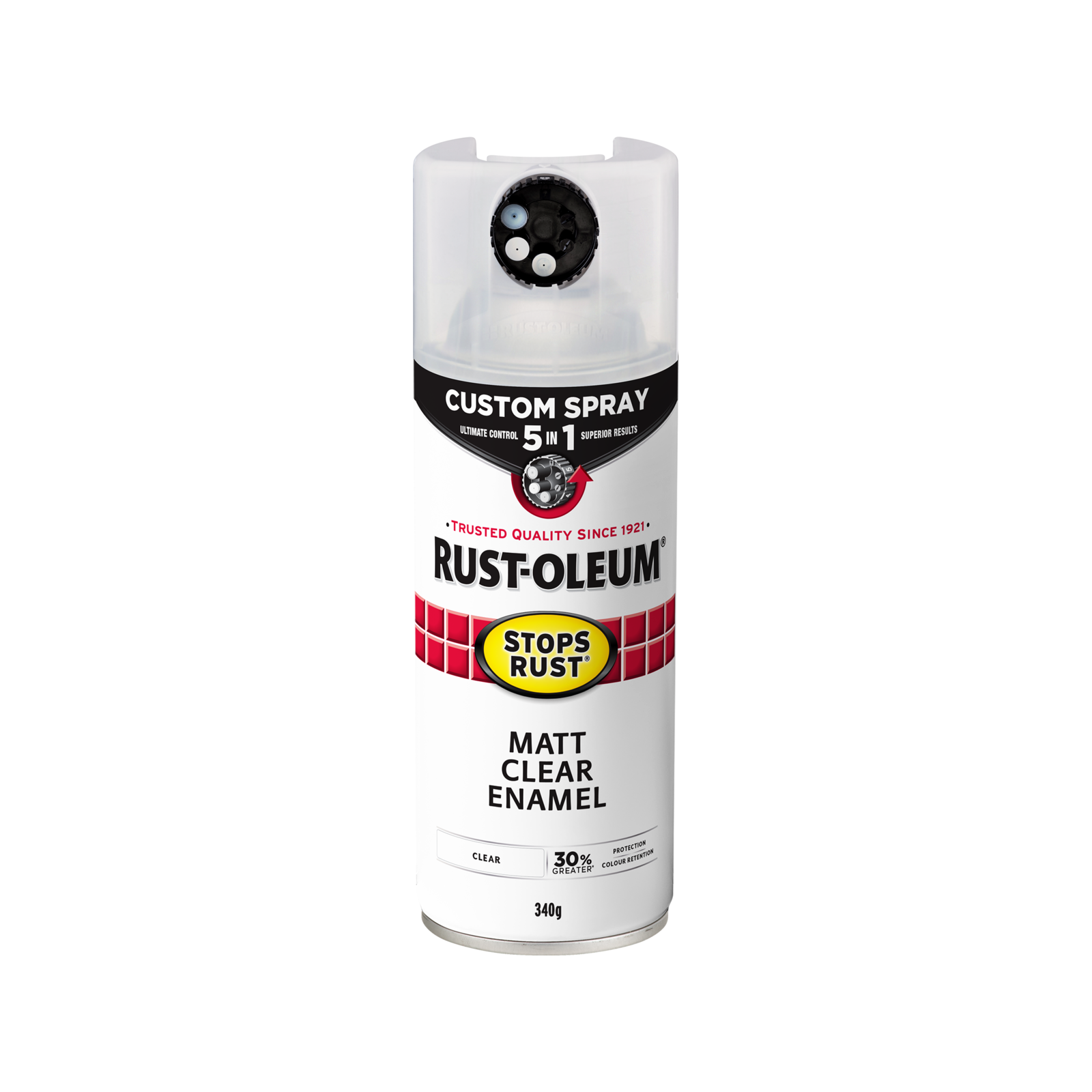 Rust Oleum 340g Matt Clear Stops Rust Custom Spray 5 In 1 Spray Paint Bunnings Australia