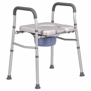 Advwin Raised Toilet Seat with Handles Bucket, Toilet Seat Risers 6-Level Height Adjustable, 350lbs for Elderly, Pregnant