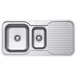 Everhard 980mm 1TH LH Stainless Steel Classic Standard 1.5 Bowl And Drainer