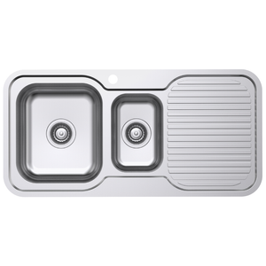 Everhard 980mm 1TH LH Stainless Steel Classic Standard 1.5 Bowl And Drainer