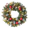 Lifebay Pre-Lit Christmas Wreath with LED Lights