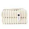 Dreamaker Cirra Chunky Embossed Fleece Heated Throw Natural 180 X 200cm | Overheat Protection & Washable