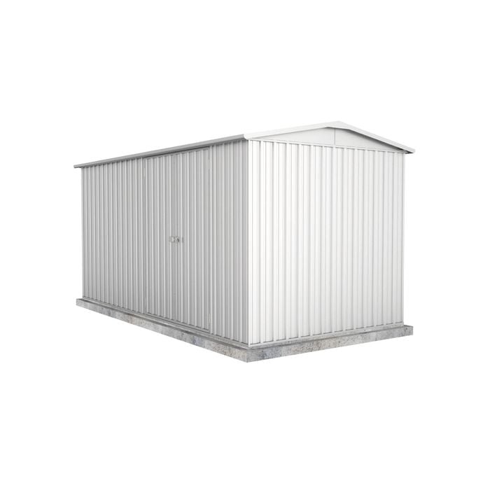 Absco Sheds 4.48mW x 2.26mD x 2.30mH Surfmist Double Door Highlander Garden Shed 