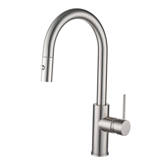 Mondella Resonance 35mm Brushed Nickel Side Lever Pull Down Sink Mixer