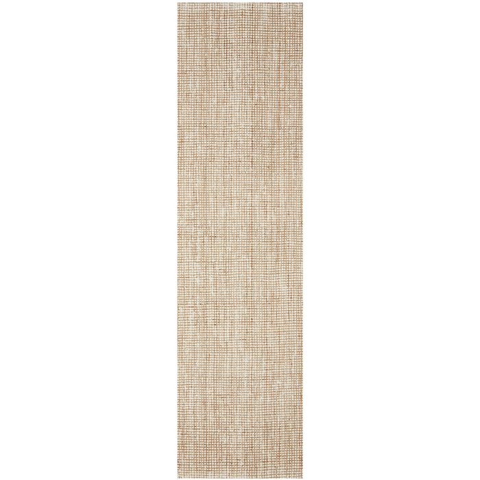 Mila Marlo White 400x80cm Runner - Large Hand Loomed Jute Rug