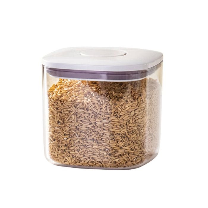 Taste Relax Space Airtight Food Storage Container With One-button Lid 123x123x117mm For Snacks, Spices & Dry Goods