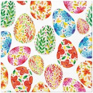 20pc Paw Lunch Napkins Set Serveware Watercolour Eggs 33x33cm