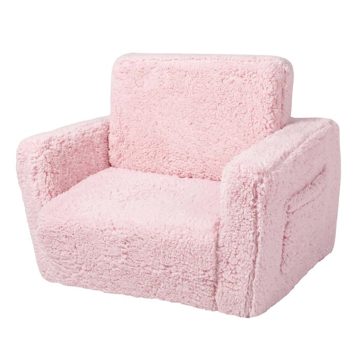 BoPeep Kids Sofa Fold Out Couch 2 In 1 Plush Toddler Lounger for ...