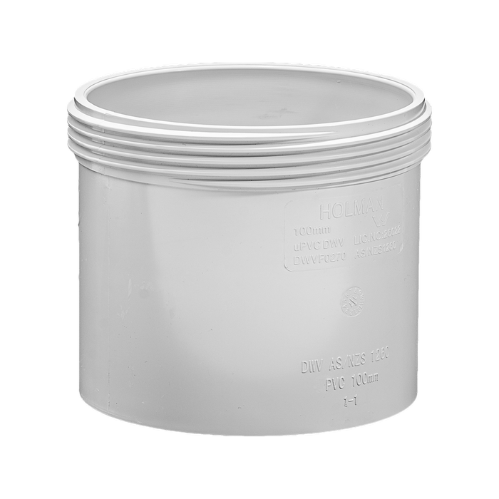 Holman 100mm PVC DWV Threaded Access Coupling
