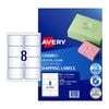 AVERY Laser Label Clear L7565 8Up Pack of 25