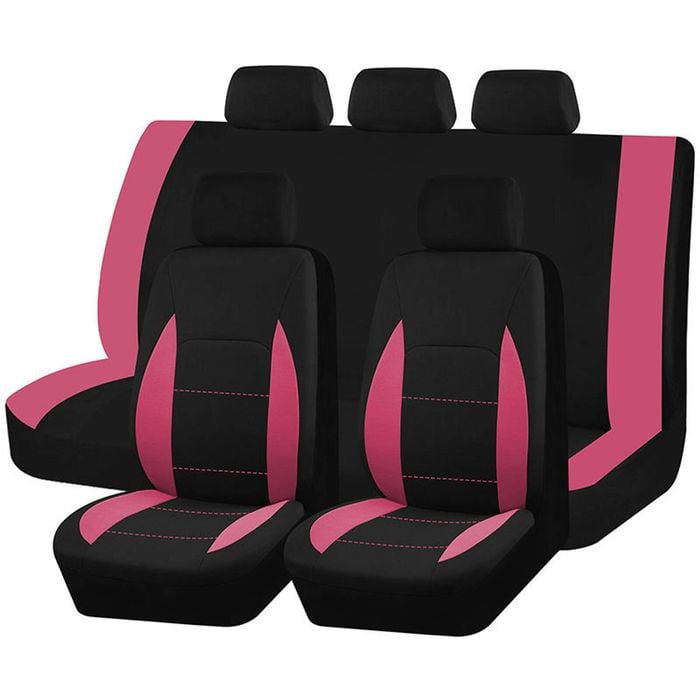 Catzon Car Seat Covers Soft Sponge Easy Install Sedan Truck Suv-pink