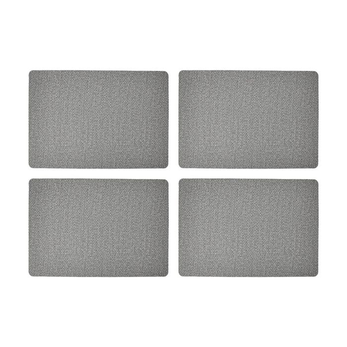 4pk Maxwell And Williams Table Accents Textured Placemat 43x30cm - Charcoal