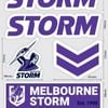 Nrl Sticker Decal Sheet - Melbourne Storm - Stickers Wordmark