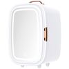 YOPOWER Mini Fridge 8L with Dimmable LED Light Mirror White