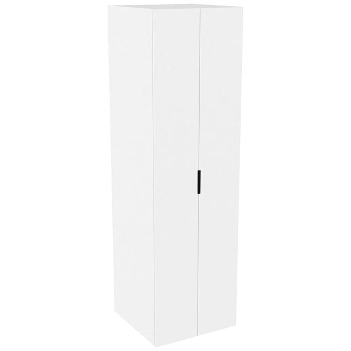 Lugna 2048 x 600 x 580mm White Double Hangrail Rail 2 Door Unit
