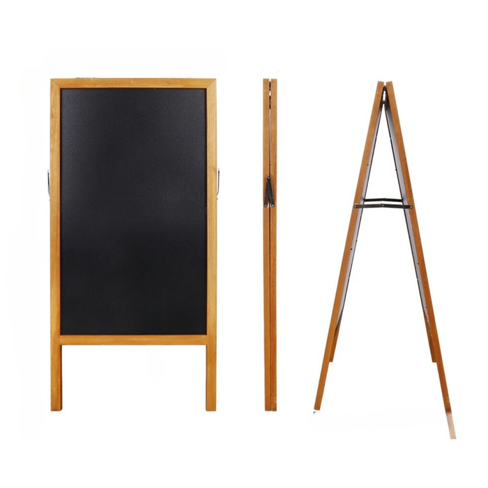 P&P Wooden Double-Sided Chalkboard Sign with Large Magnetic Surface for Indoor & Outdoor