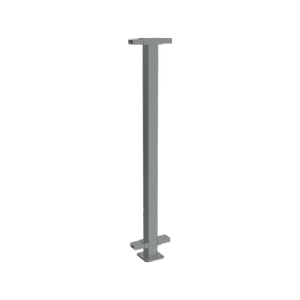 ProtectorAl 1010mm H Palladium Silver Aluminium Flanged Middle Balustrade Post