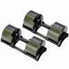 Powertrain Eon 90kg Adjustable Dumbbells Pair (2x 45kg) Quick Dial Strength Training Free Weights for Home Gym, Green