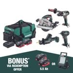 Metabo Brushless 4 Piece Combo Kit 2 x 5.5AH AU68402650