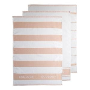 Ecology Fold Set Of 3 Tea Towels - Rose