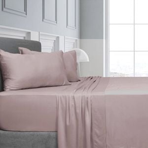 Elan Queen Bamboo Innovations Bed Sheet Set Blush - Pink