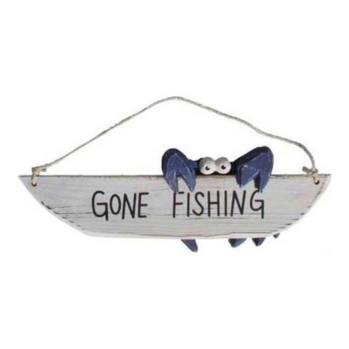 LVD Gone Fishing MDF 31cm Beach Sign Hanging Home Decor - Bunnings ...