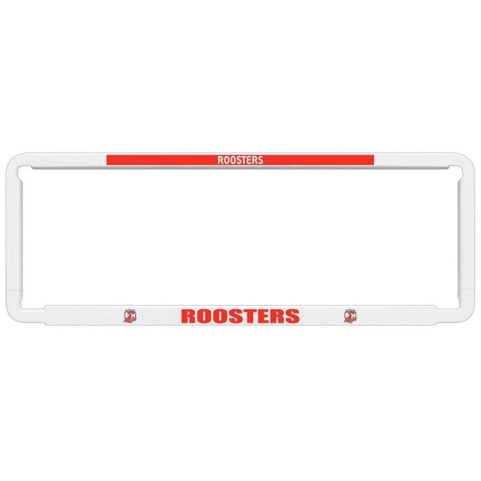 2x Official Nrl Sydney Roosters Car Number Plate Frame Cover Surround