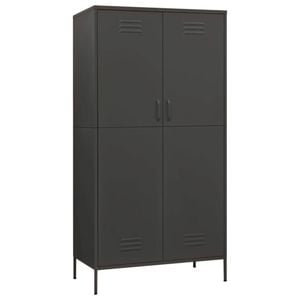 vidaXL Wardrobe Anthracite 90x50x180 cm