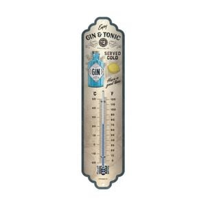 Nostalgic-art Vintage/retro Wall Thermometer Gin And Tonic Served Cold 28x6.5cm