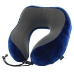 Milleni Memory Foam Comfort Ergonomic Air Travel Neck Pillow Neck Support Flight  Navy