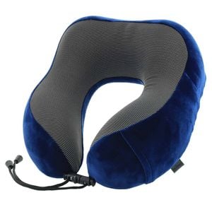 Milleni Memory Foam Comfort Ergonomic Air Travel Neck Pillow Neck Support Flight  Navy