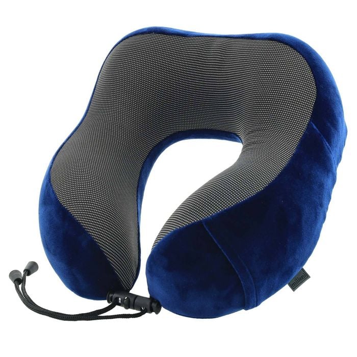 Milleni Memory Foam Comfort Ergonomic Air Travel Neck Pillow Neck Support Flight  Navy