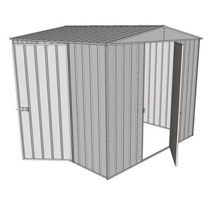 Build-a-Shed 2.3 x 2.3 x 2.3m Dual Hinged Door Shed - Zinc