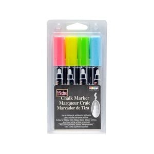 Marvy Fluro A Chalk Marker - Set 4