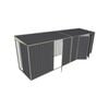 Build-a-Shed 1.5 x 6 x 2m Sliding Door Tunnel Shed with 3 Hinged Side Doors - Grey