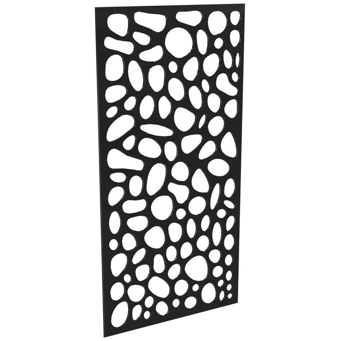 ProtectorAl 300-1200 x 1201-2400mm Gloss Black/Satin Black Riverstone Unframed Composite Deco Panel