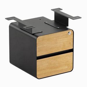 Desky Minimal Under Desk Cabinet Black Frame
