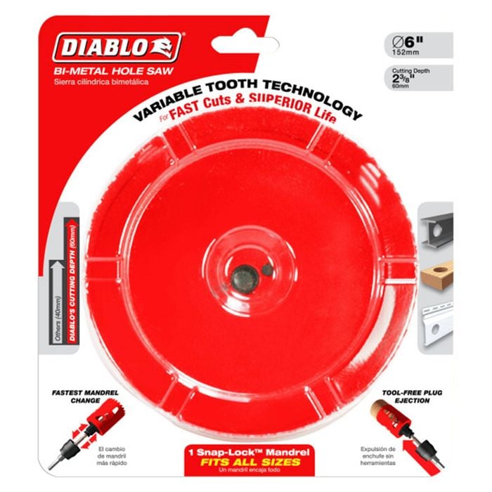 Diablo 152mm Bi-Metal Hole Saw