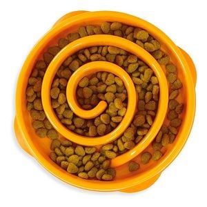Outward Hound Fun Feeder Slo Bowl For Dogs - Orange 1 X Small